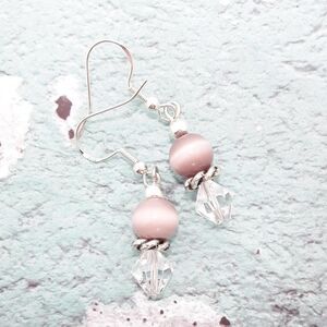Artisan earrings  400# NEW bohemian Cats eye glass dangle earrings neutral drop
